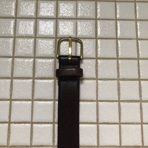 Men’s leather dress belt  with brass buckle